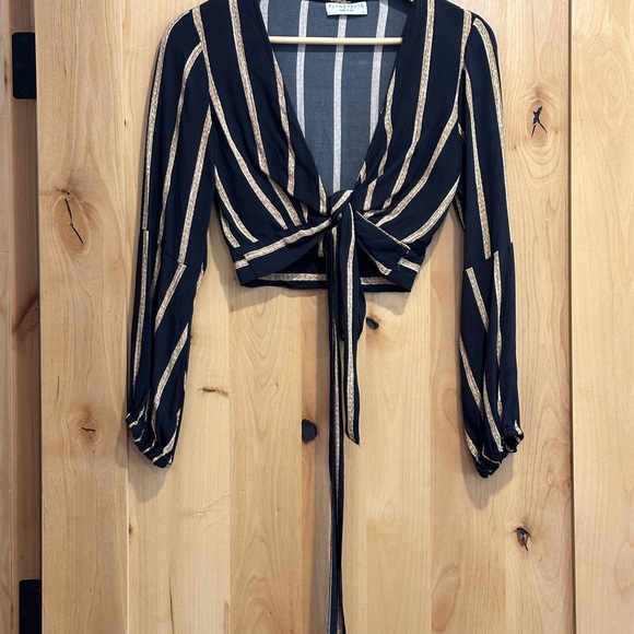 Lightly pre owned ( vintage) from wasteland Flynn Sky  wrap top . - Picture 3 of 7